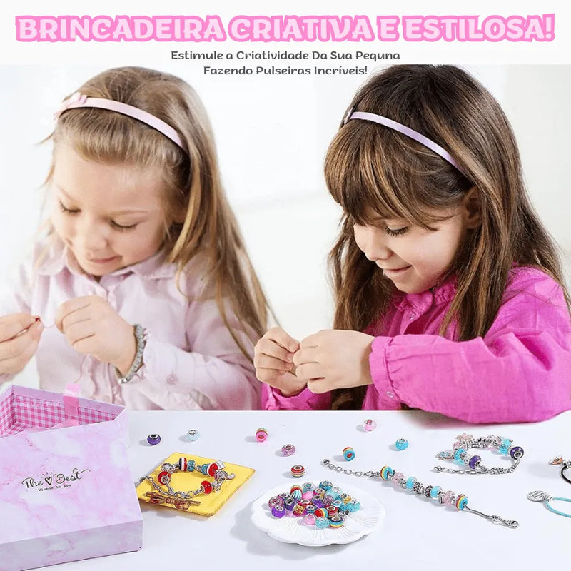 Pulseira Infantil com 64 berloques