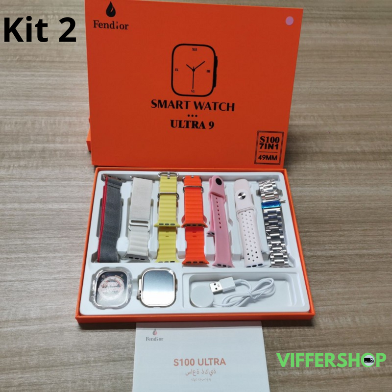 SmartWatch - Serie 9 Ultra™ [Kit: 7 Pulseiras + Case] - VifferShop (ÚLTIMAS UNIDADES)