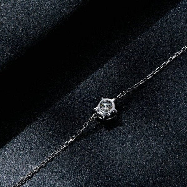 Pulseira com Moissanite Prata