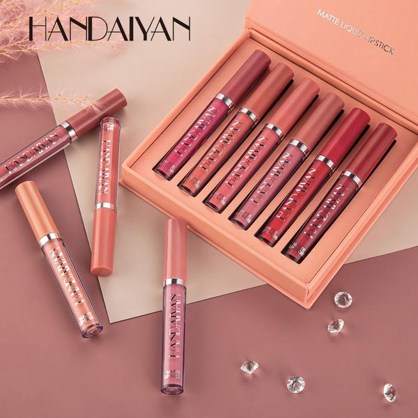 HANDAIYAN™ - Batom Líquido Matte de longa duração - Kit com 6 unidades