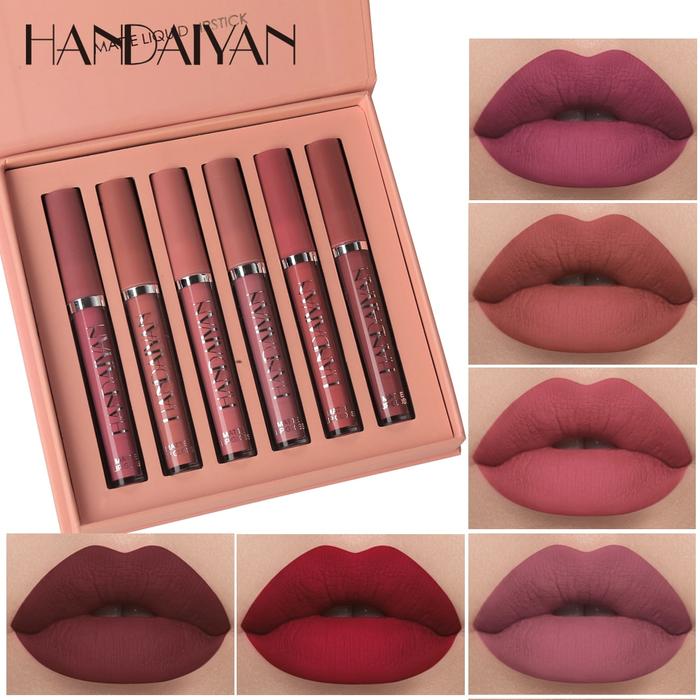 HANDAIYAN™ - Batom Líquido Matte de longa duração - Kit com 6 unidades